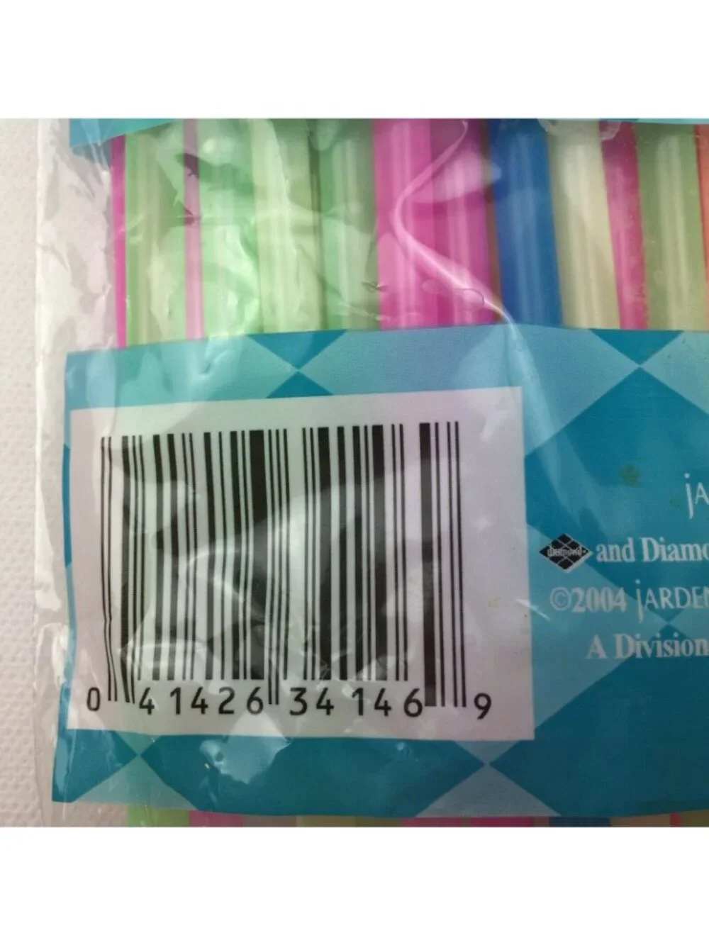 Jarden Home Brands Diamond Forster 50 Neon Plastic Straws Party Pink Yellow Blue